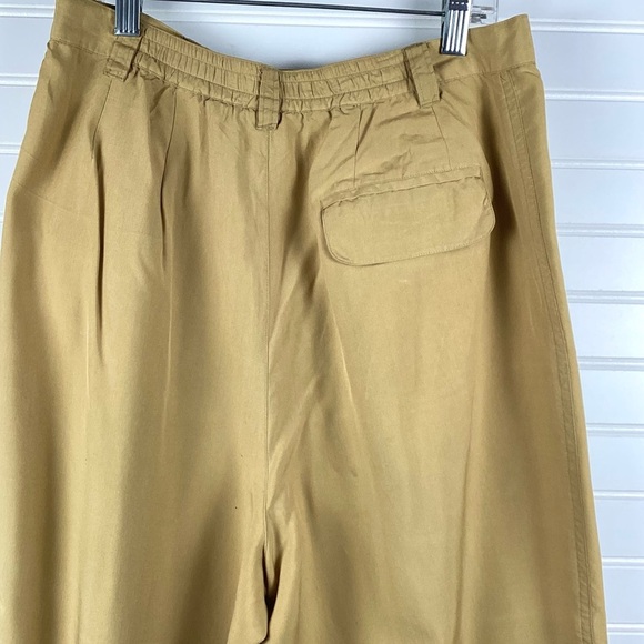KrissKross Sport Vintage camel Silk Pants high Rise Size 10 - Picture 5 of 9